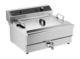 ELECTRIC COUNTER FRYER 25L - WITH DRAIN VALVE