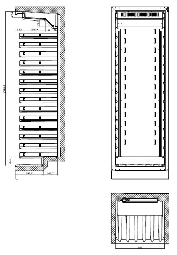 WINE COOLER 325L SINGLE ZONE