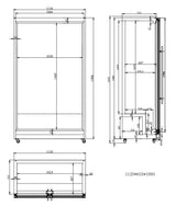 Double Door Black Display Fridge – 758L