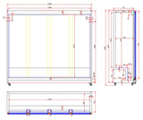 REFRIGERATOR 4 GLASS DOORS BLACK