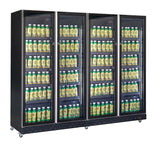 REFRIGERATOR 4 GLASS DOORS BLACK