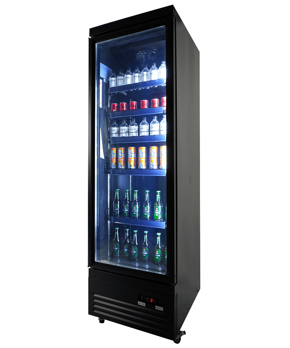 REFRIGERATOR 1 GLASS DOOR BLACK CEB-500R BL