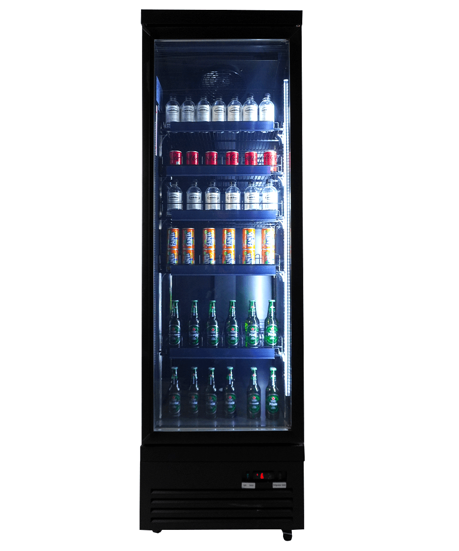 REFRIGERATOR 1 GLASS DOOR BLACK CEB-500R BL