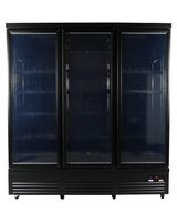 REFRIGERATOR 3 GLASS DOORS BLACK CEB-1600R BL