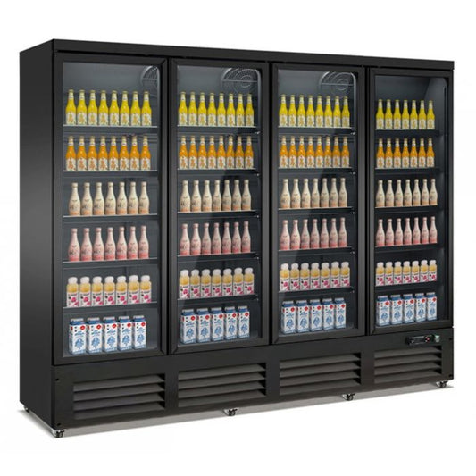 REFRIGERATOR 4 GLASS DOORS BLACK CEB-2000R BL 