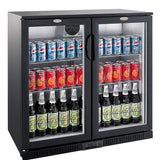 BACKBAR COOLER BLACK 2 DOORS