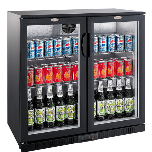 BACKBAR COOLER BLACK 2 DOORS