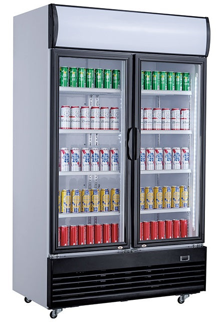 REFRIGERATOR 2 GLASS DOORS 1000L