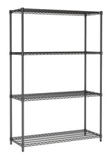 SHELF UNITS 4 LEVELS 1200 BLACK FLAT PACKED