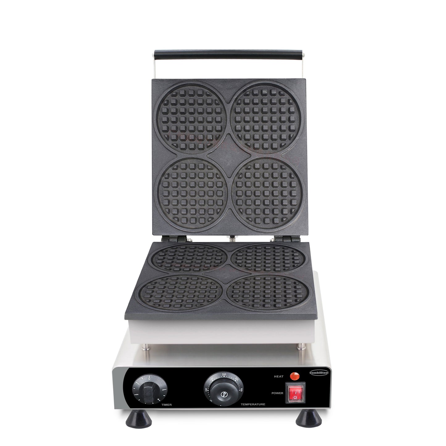 WAFFLE IRON 4PCS ROUND WAFFLES