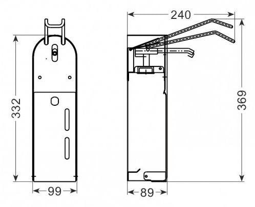 DISINFECTION POST INCL. ELBOW-OPERATED DISPENER