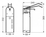 DISINFECTION POST INCL. ELBOW-OPERATED DISPENER