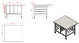 STAND FOR OVEN 8 GN 1/1 700