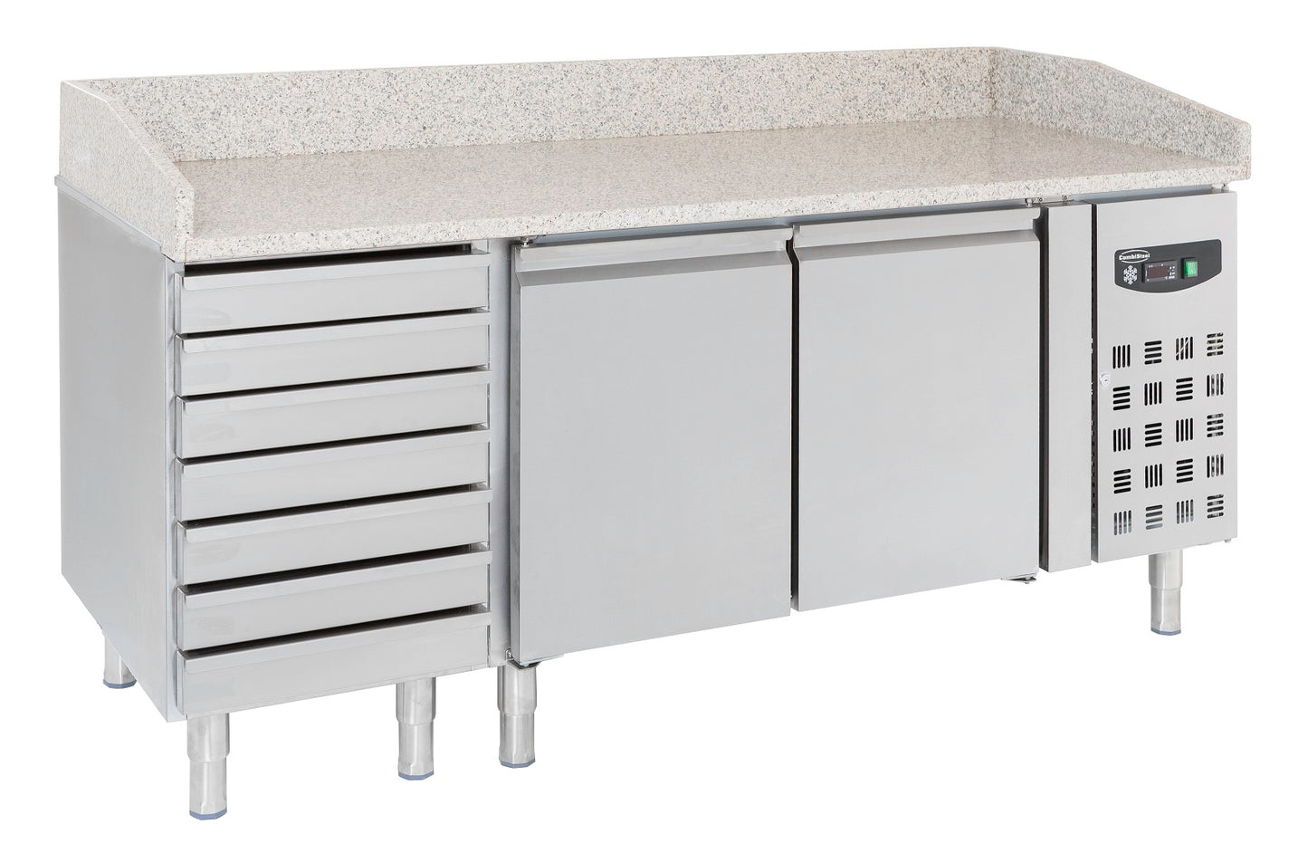 PIZZA COUNTER 2 DOORS 7 DOUGH DRAWERS