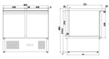REFRIGERATED COUNTER 2 DOORS