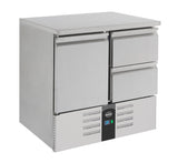 REFRIGERATED COUNTER 1 DOOR/2 DRAWERS