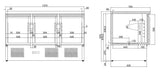 REFRIGERATED COUNTER 3 DOORS