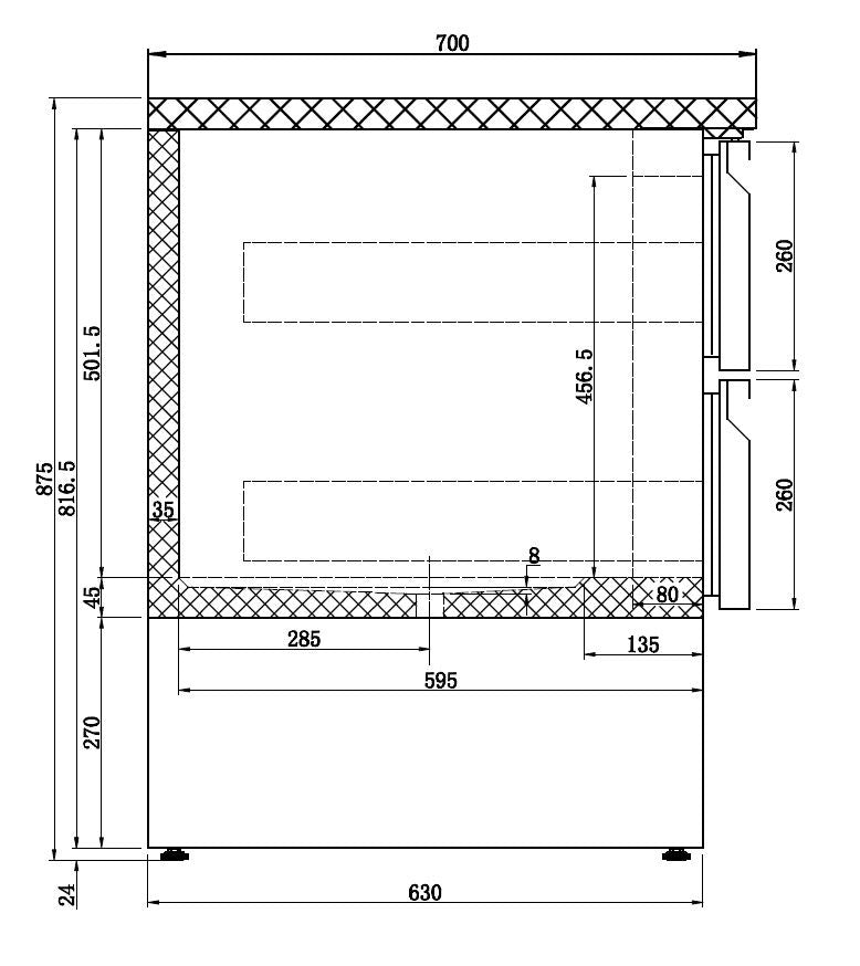 Cooling Workbench With 6 Drawers