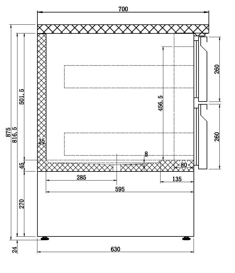REFRIGERATED COUNTER 6 DRAWERS