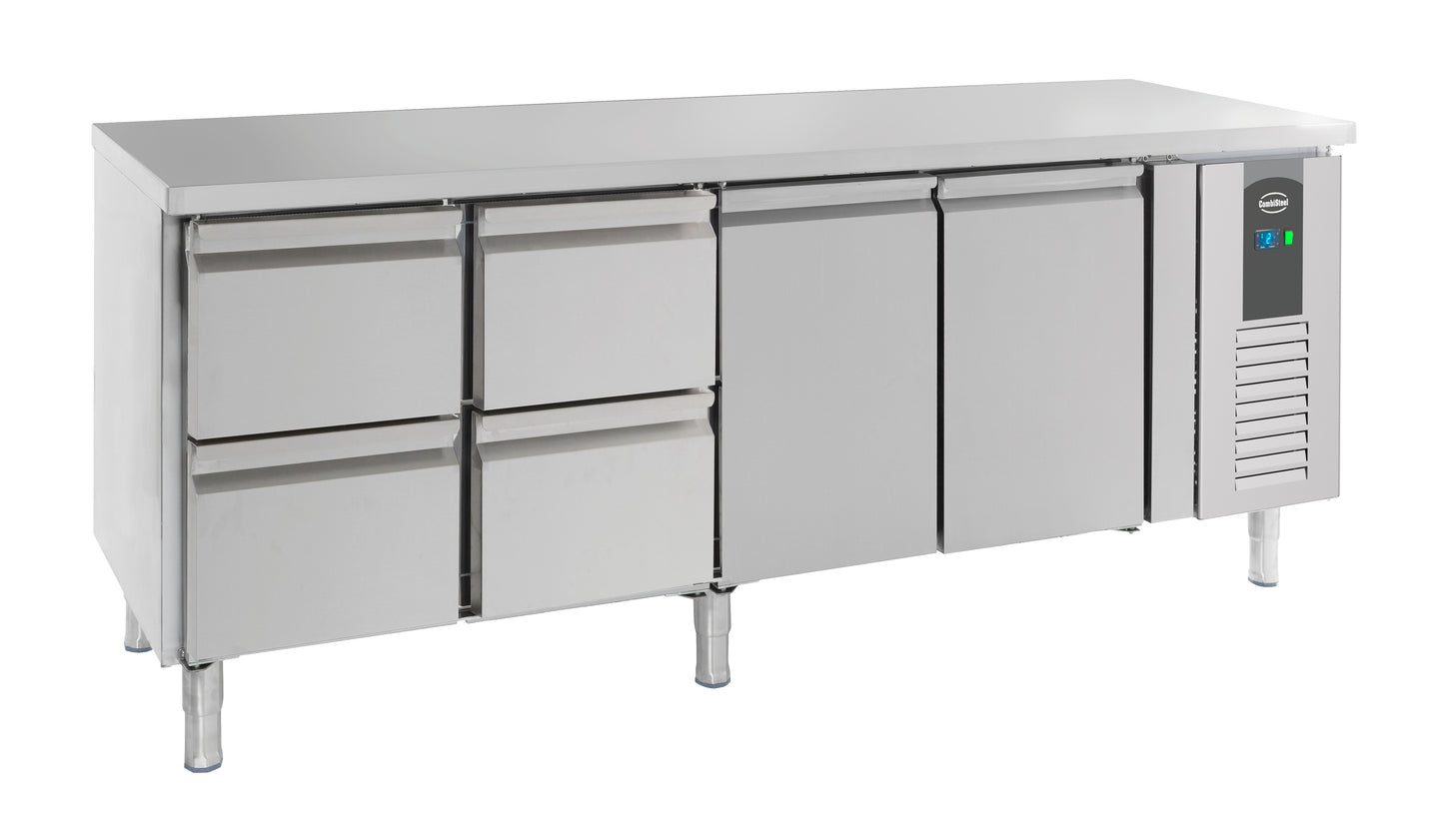 700 REFRIGERATED COUNTER 2 DOORS AND 4 DRAWERS