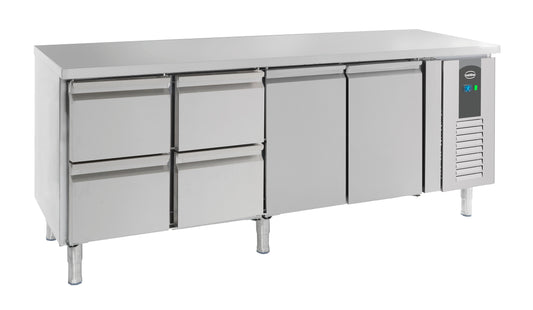 700 REFRIGERATED COUNTER 2 DOORS AND 4 DRAWERS