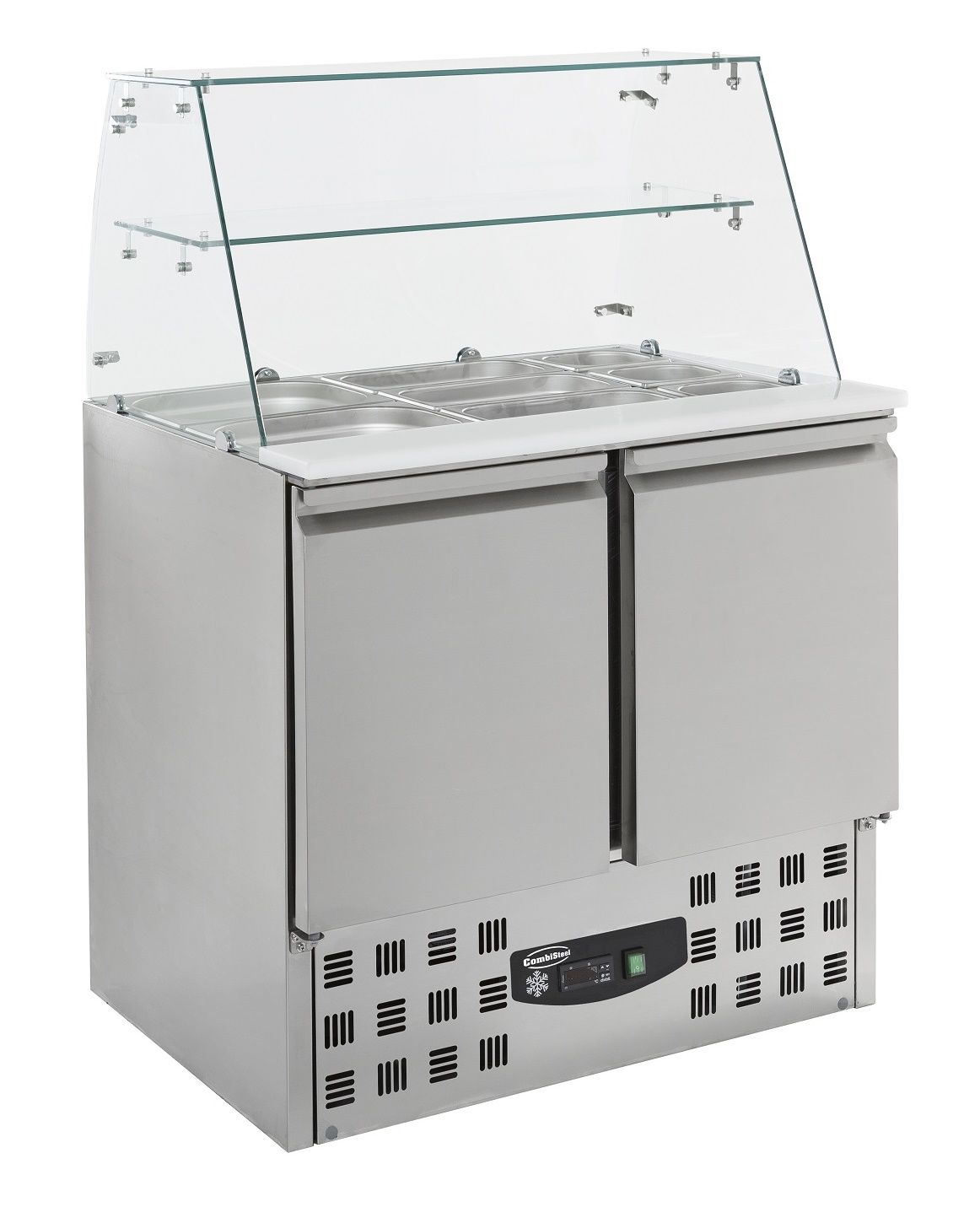 REFRIGERATED SALADETTE WITH GLASS COVER 2 DOORS