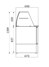 REFRIGERATED SALADETTE WITH GLASS COVER 2 DOORS