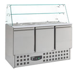 REFRIGERATED SALADETTES WITH GLAS 3 DOORS