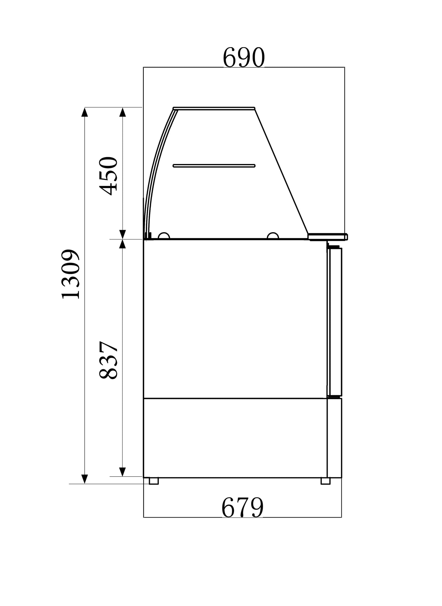 REFRIGERATED SALADETTES WITH GLAS 3 DOORS