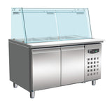 SUBWAY COUNTER WITH GLASS COVER 2 DOORS