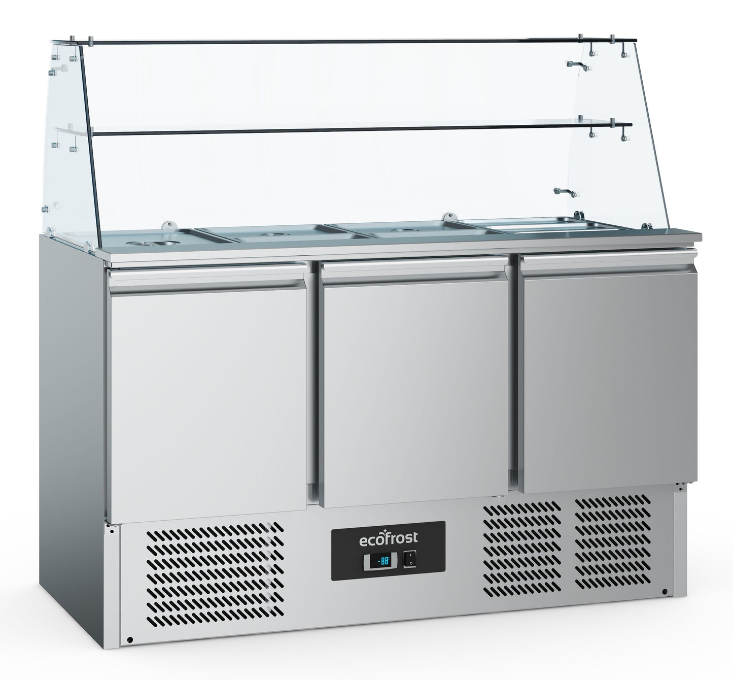 REFRIGERATED SALADETTES WITH GLAS 3 DOORS