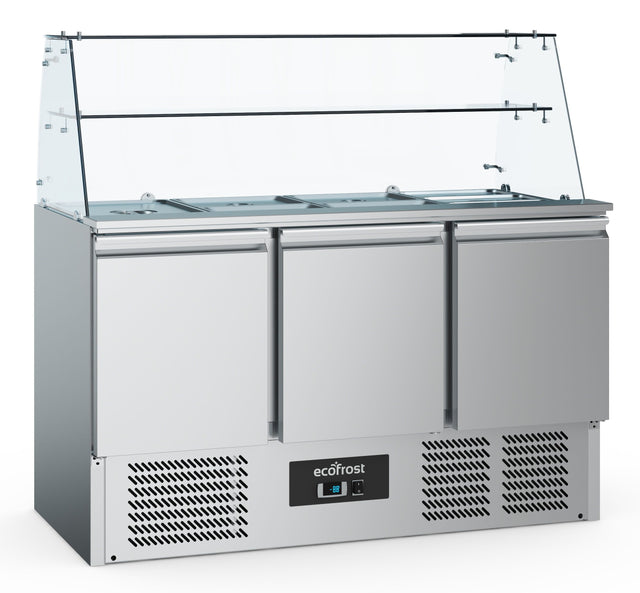 REFRIGERATED SALADETTES WITH GLAS 3 DOORS