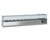 Pizza Counter 3 Doors Granite with Wheels