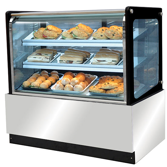 Hot display with straight glass,