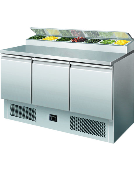  Refrigerated saladette 4x GN 1/1 - 150 mm, 3 doors GN 1/1