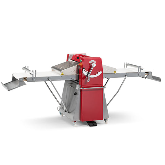 Dough Sheeter with Variable Speed Inverter on Base with Castors, Belt 500x1000 mm