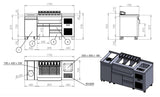 REFRIGERATED COCKTAIL BAR STATION   INCL. SINK, GLASS RINSER, GN CONTAINERS, SPEEDRAIL FOR BOTTLES, CUTTING BOARD AND WASTE BIN