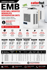 Chiller Wall Unit EMB0004M1P | 5m3| 230v