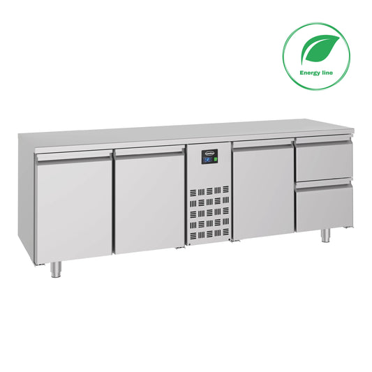 700 REFRIGERATED COUNTER 3 DOORS AND 2 DRAWERS MONOBLOCK ENERGY LINE