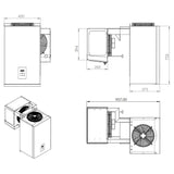 Walk in Room + Freezer Motor 1200 x 1500 x 2010(h)  2.6m3  Panels 80mm
