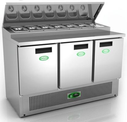 3 Door Hinged Lid Saladette - GPZ300