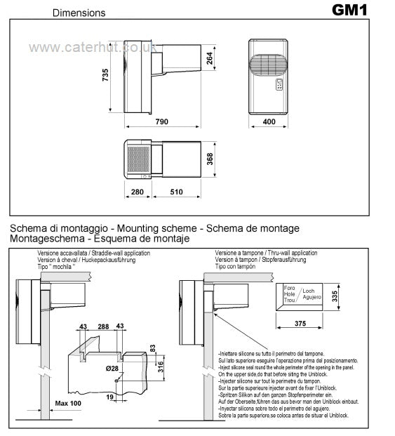 Zanotti Refrigeration Uniblock MGM106EA11XBChiller 8m³ (240v)
