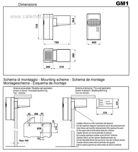 Zanotti Refrigeration Uniblock MGM106EA11XBChiller 8m³ (240v)