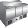 Refrigerated Prep Table 3 doors Sandwich top 8xGN1/6 