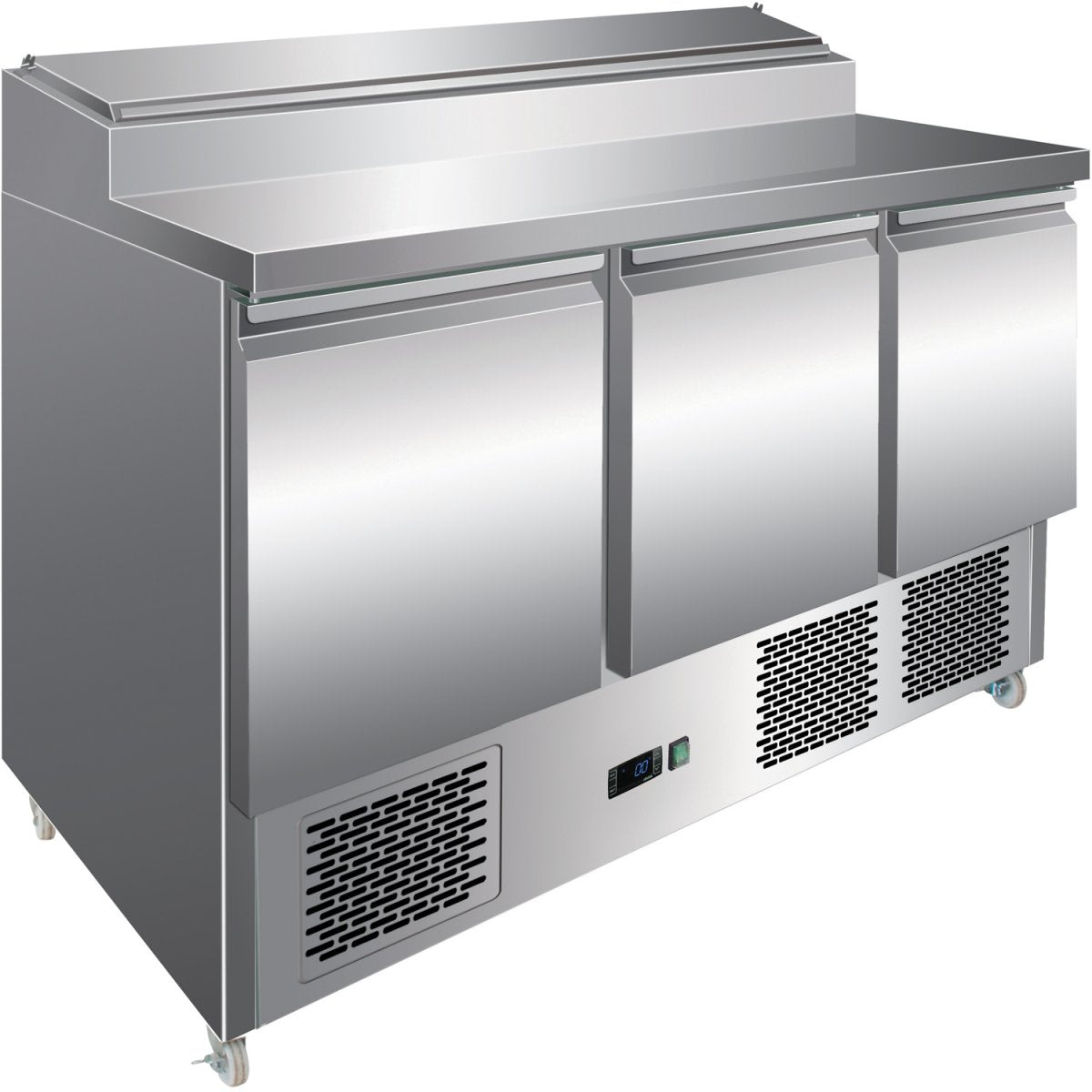 Refrigerated Prep Table 3 doors Sandwich top 8xGN1/6 
