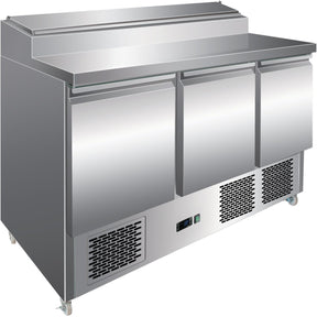 Refrigerated Prep Table 3 doors Sandwich top 8xGN1/6 