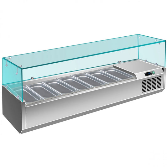 Refrigerated Servery Prep Top 1600mm 7xGN1/4 Depth 330mm