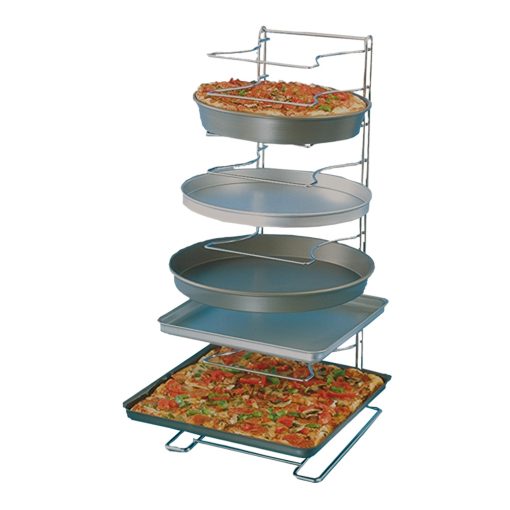 Pizza Pan Stacking Racks – Chrome Plated 11 x 2.5" Gap