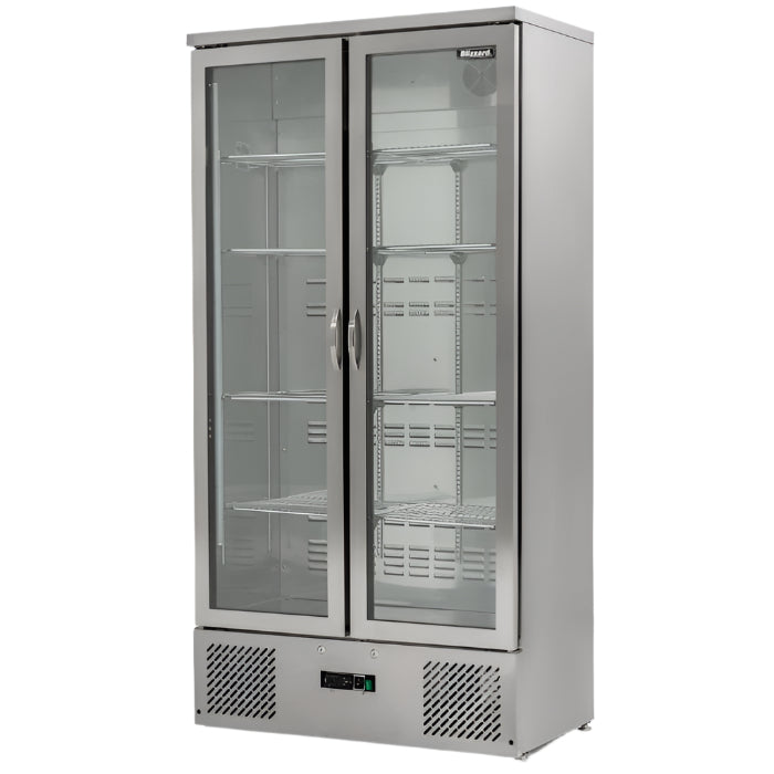 Upright Double Hinged Glass Door Bottle Cooler