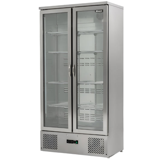 Upright Double Hinged Glass Door Bottle Cooler